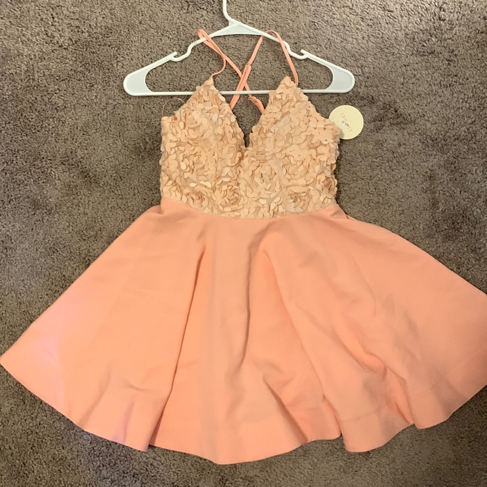 Pink floral dress